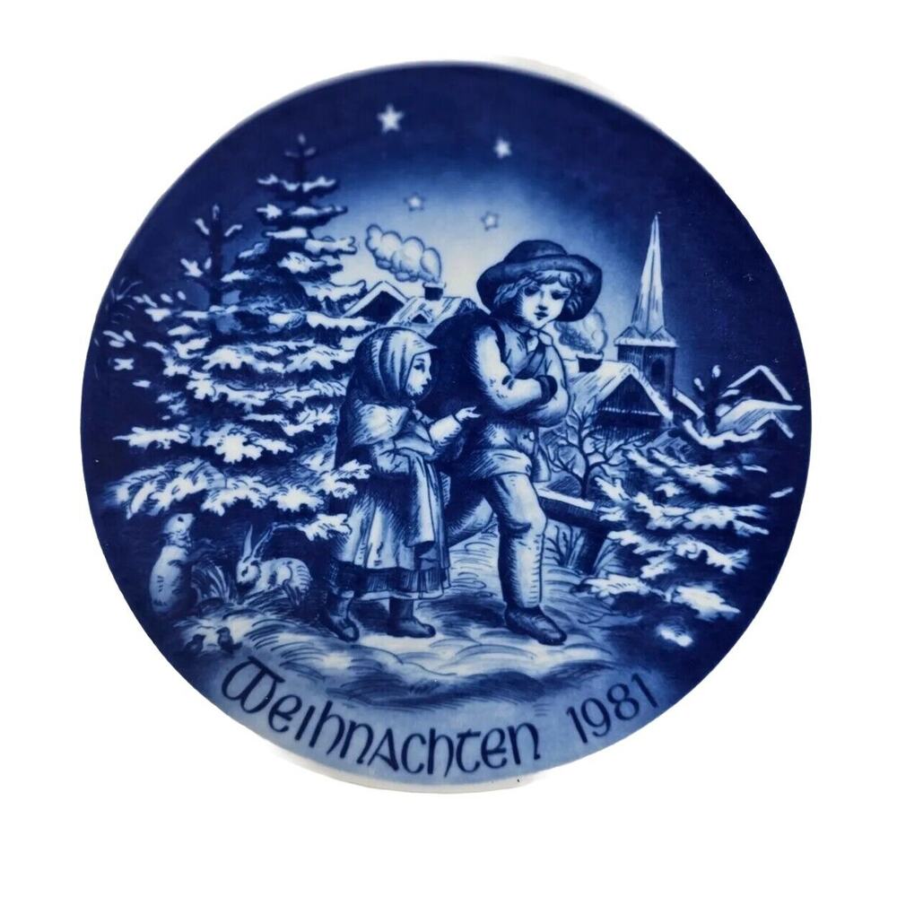 Vtg 1981 BAREUTHER Weihnachten Christmas Collector Plate Bavaria Germany
